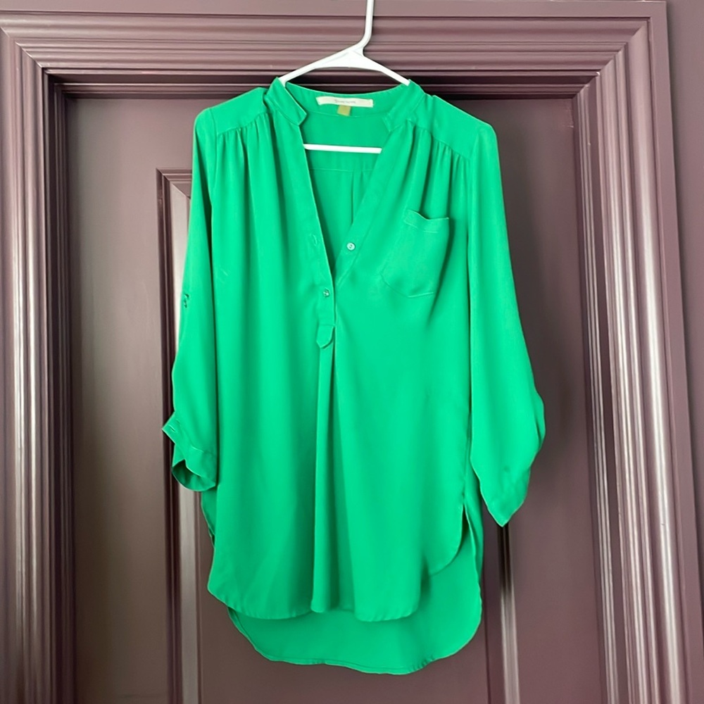 Kelly Green Stitch Fix blouse from 41 Hawthorn (S)
